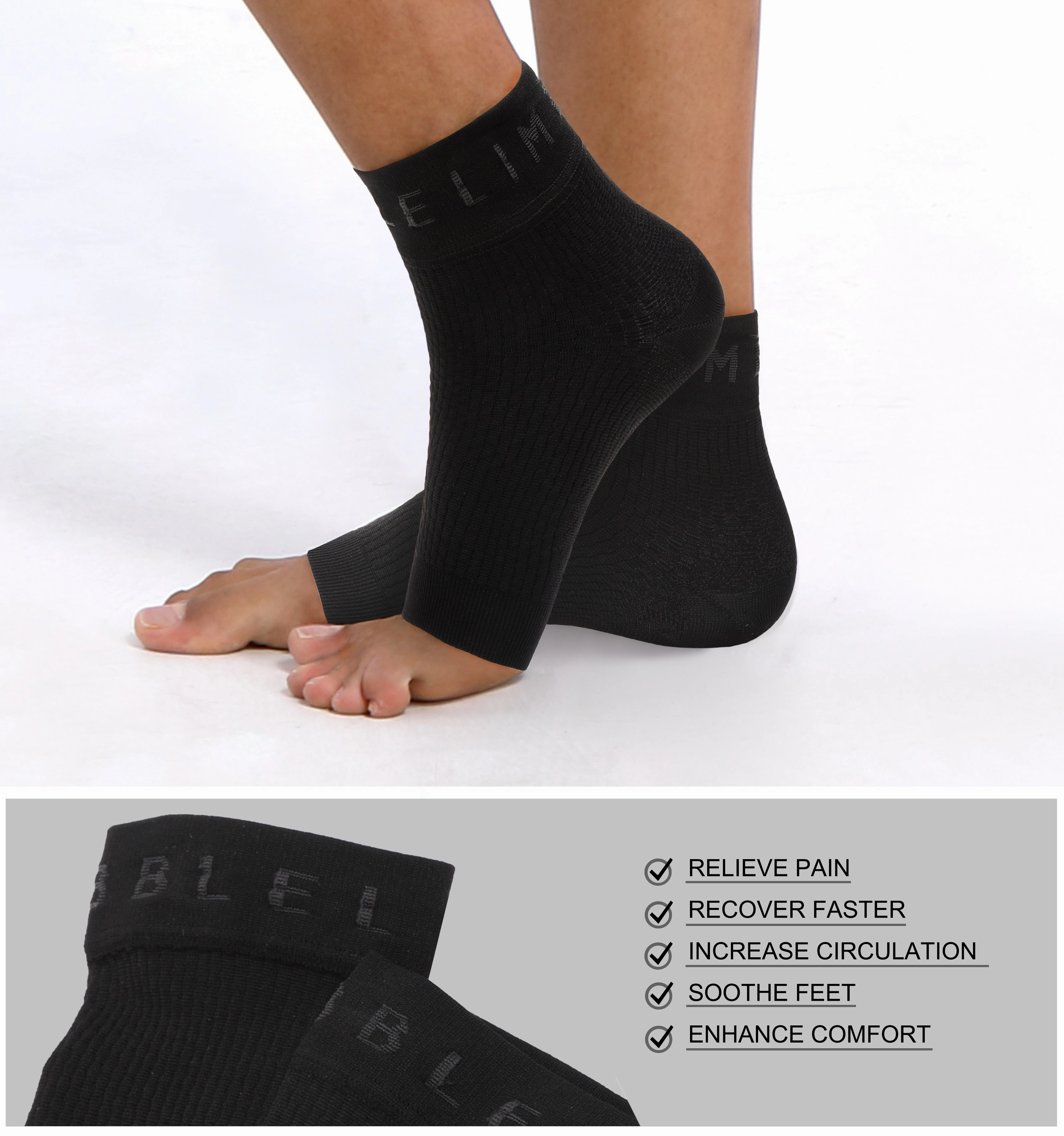 BUBBLELIME 80N/20S Compression Arch Support Ankle Brace_Gym