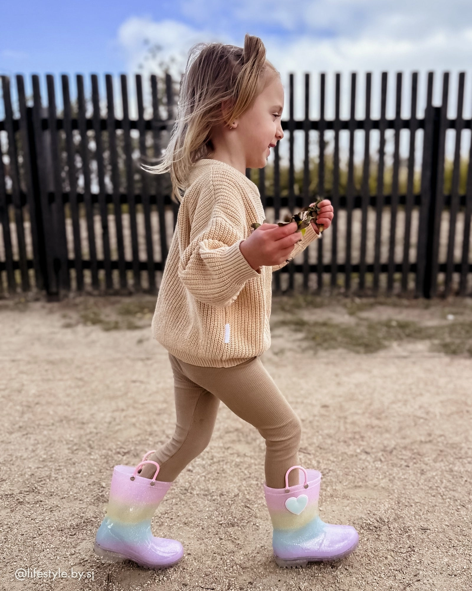 Calli Love Gumboot Pink Multi