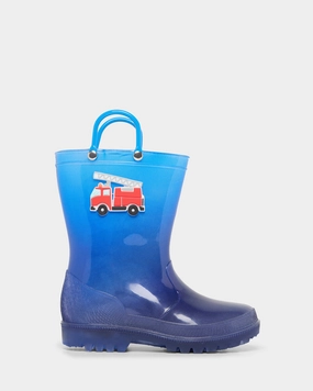 Charlie Blaze Gumboot Blue/Red