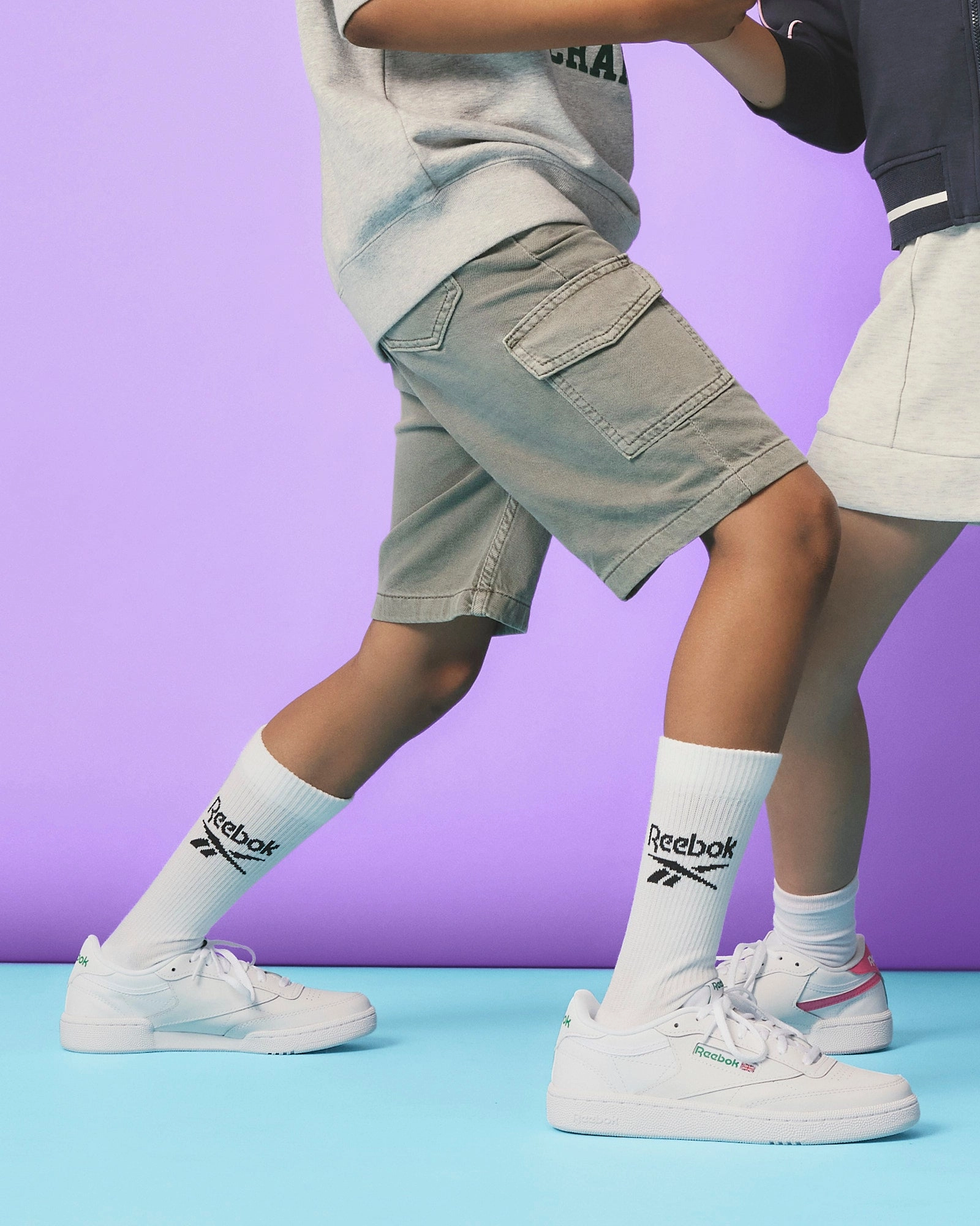 Club C Shoes - Grade School White/Glen Green/Vector Blue