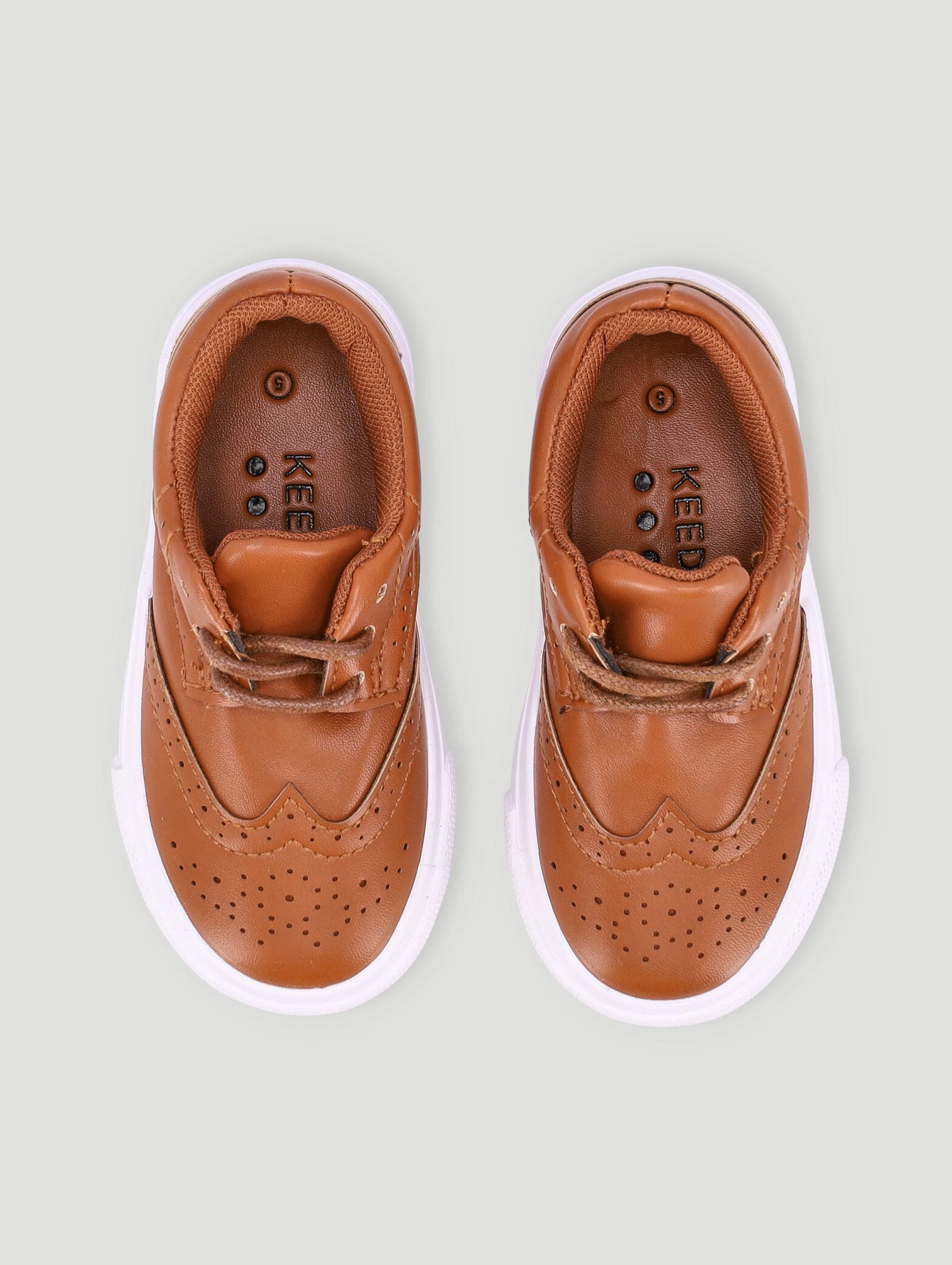 Keedo Boys Tan Brogue Smart Lace Up Occasion Shoe
