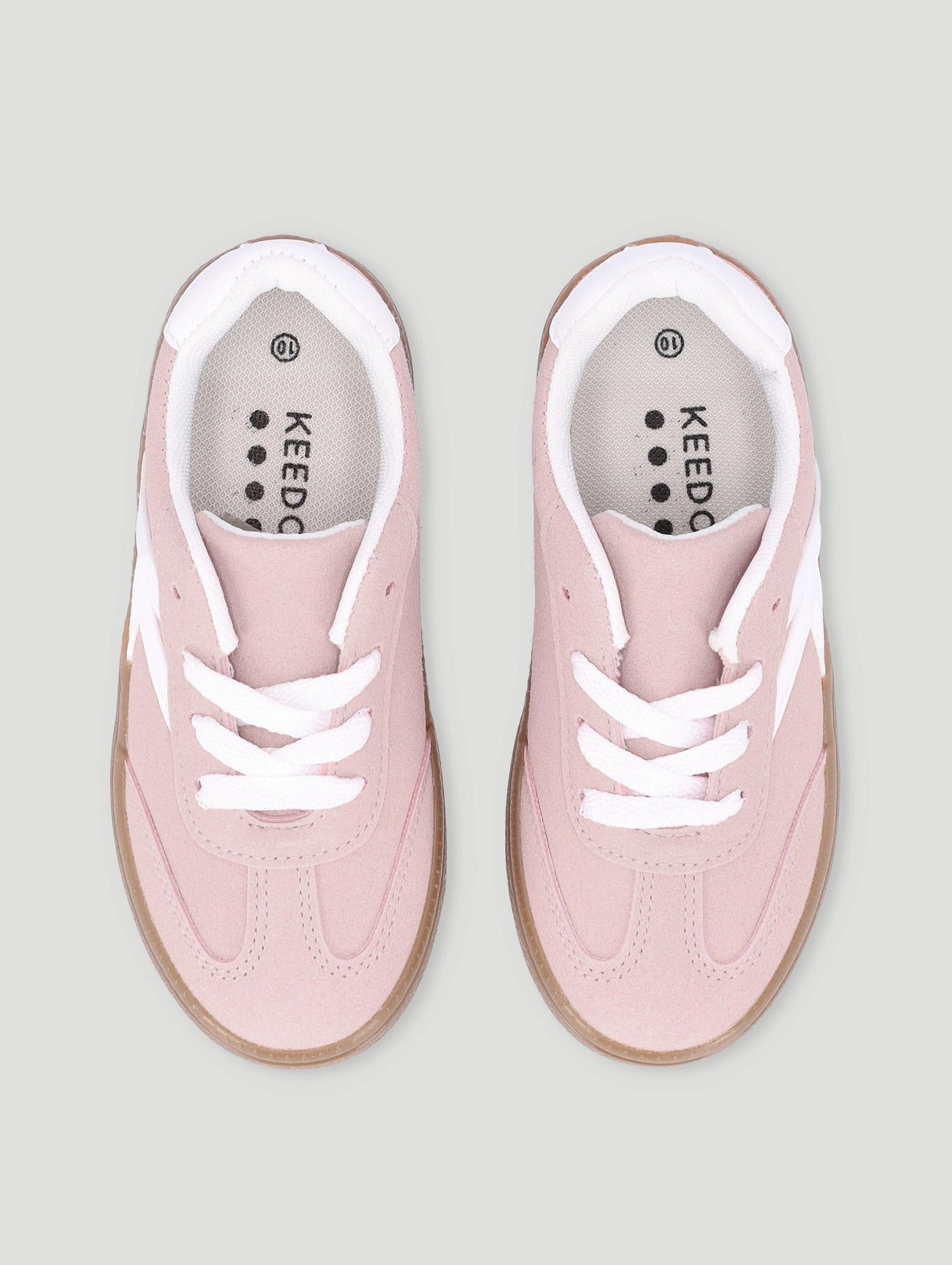 Keedo Girls Suede Skate Sneaker - Blush