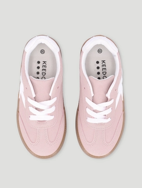 Keedo Girls Suede Skate Sneaker - Blush