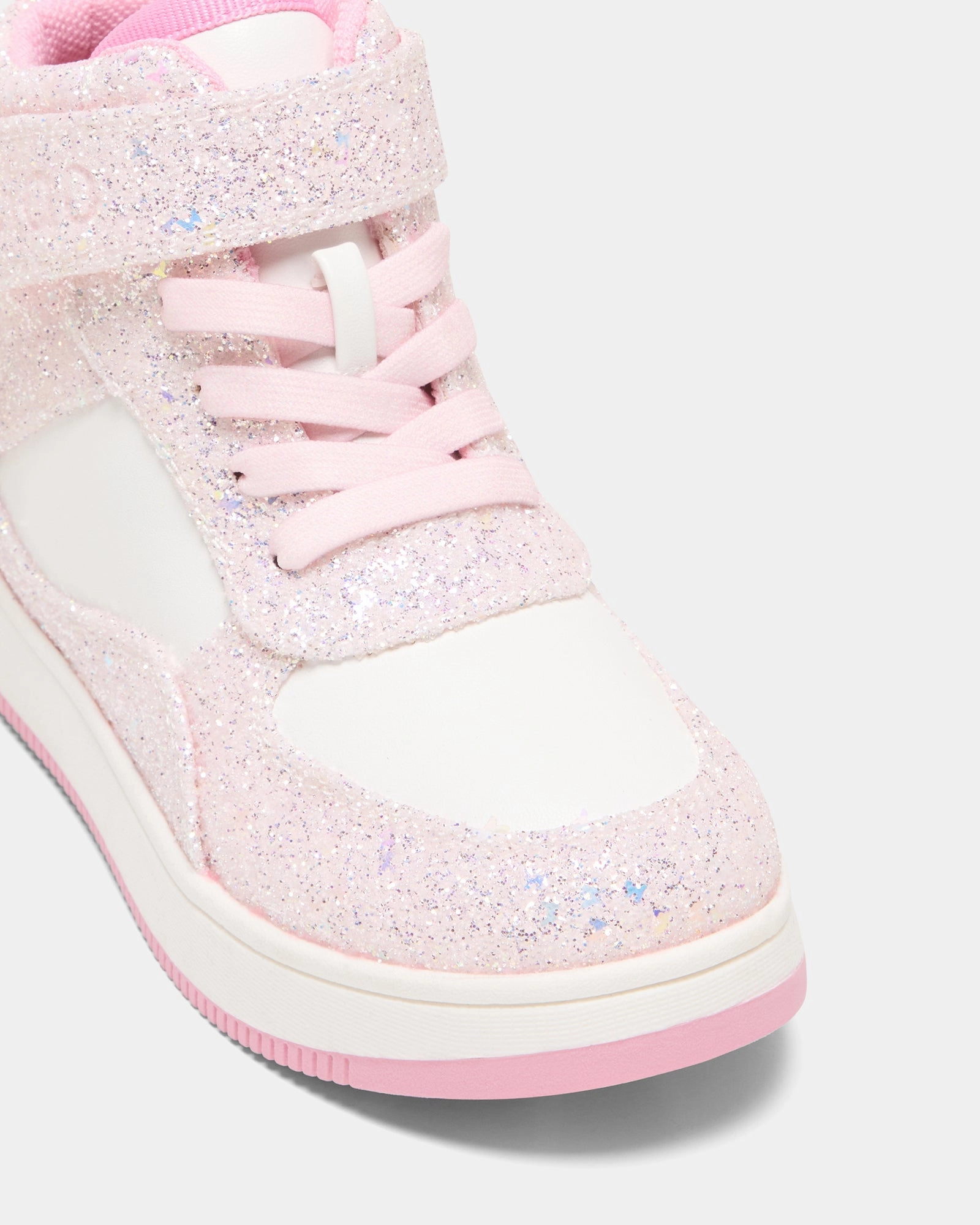 Miley White/Pink Glitter