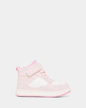 Miley White/Pink Glitter