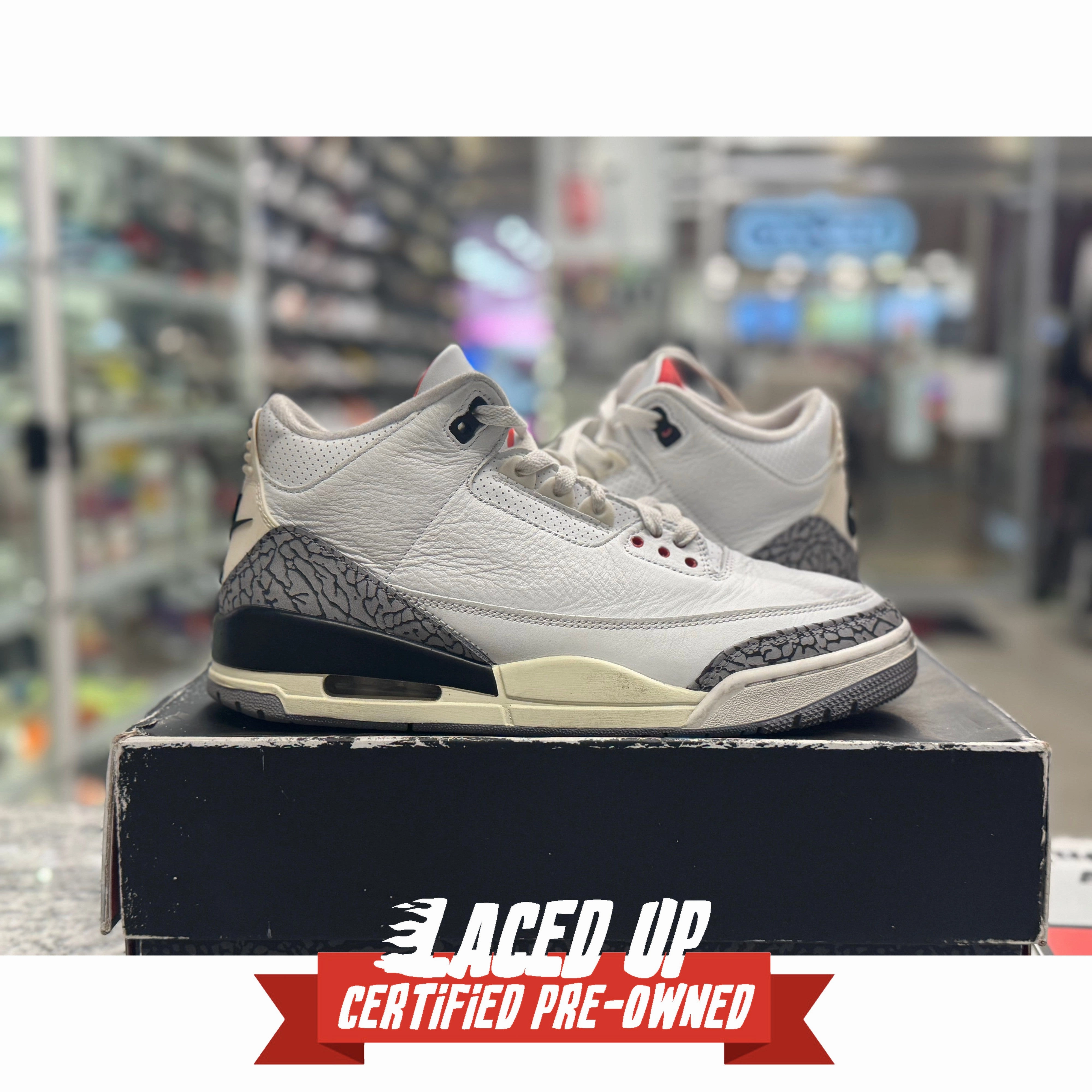 PRE OWNED Air Jordan Retro 3 White Cement Reimagined