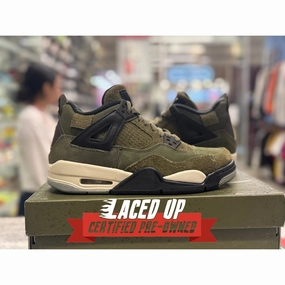 PRE OWNED Air Jordan Retro 4 Craft Medium Olive GS
