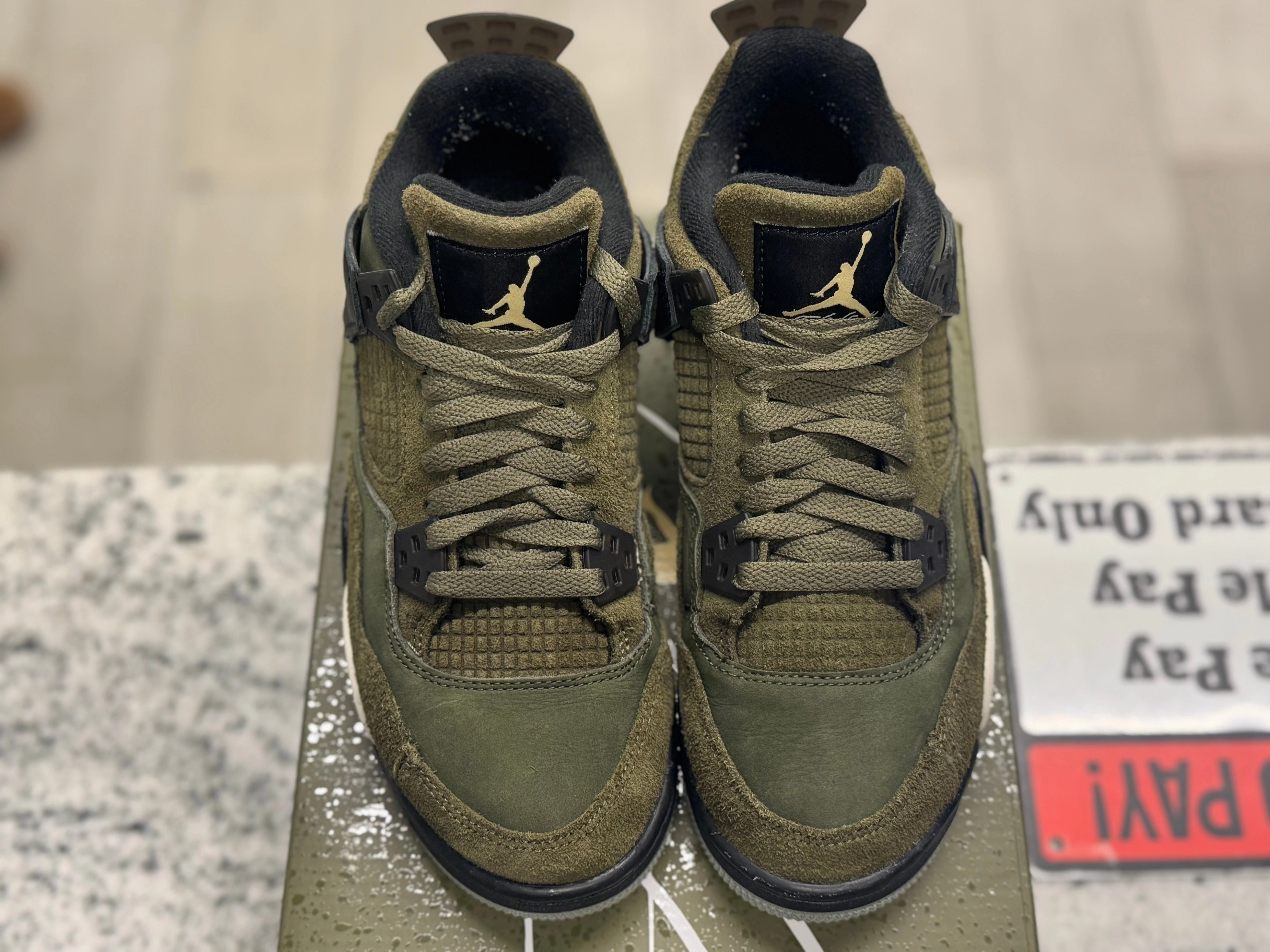 PRE OWNED Air Jordan Retro 4 Craft Medium Olive GS