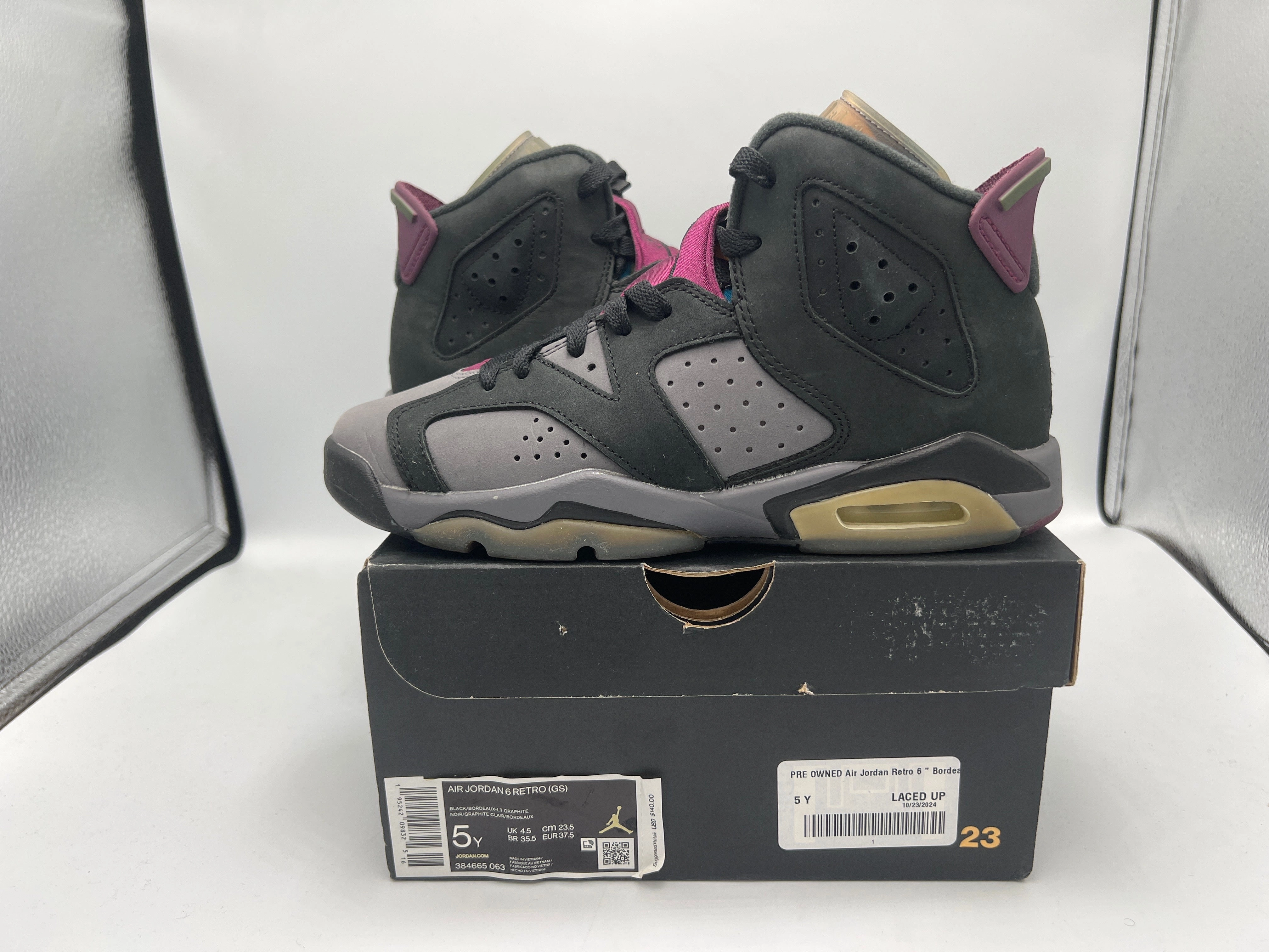 PRE OWNED Air Jordan Retro 6  Bordeaux (GS)