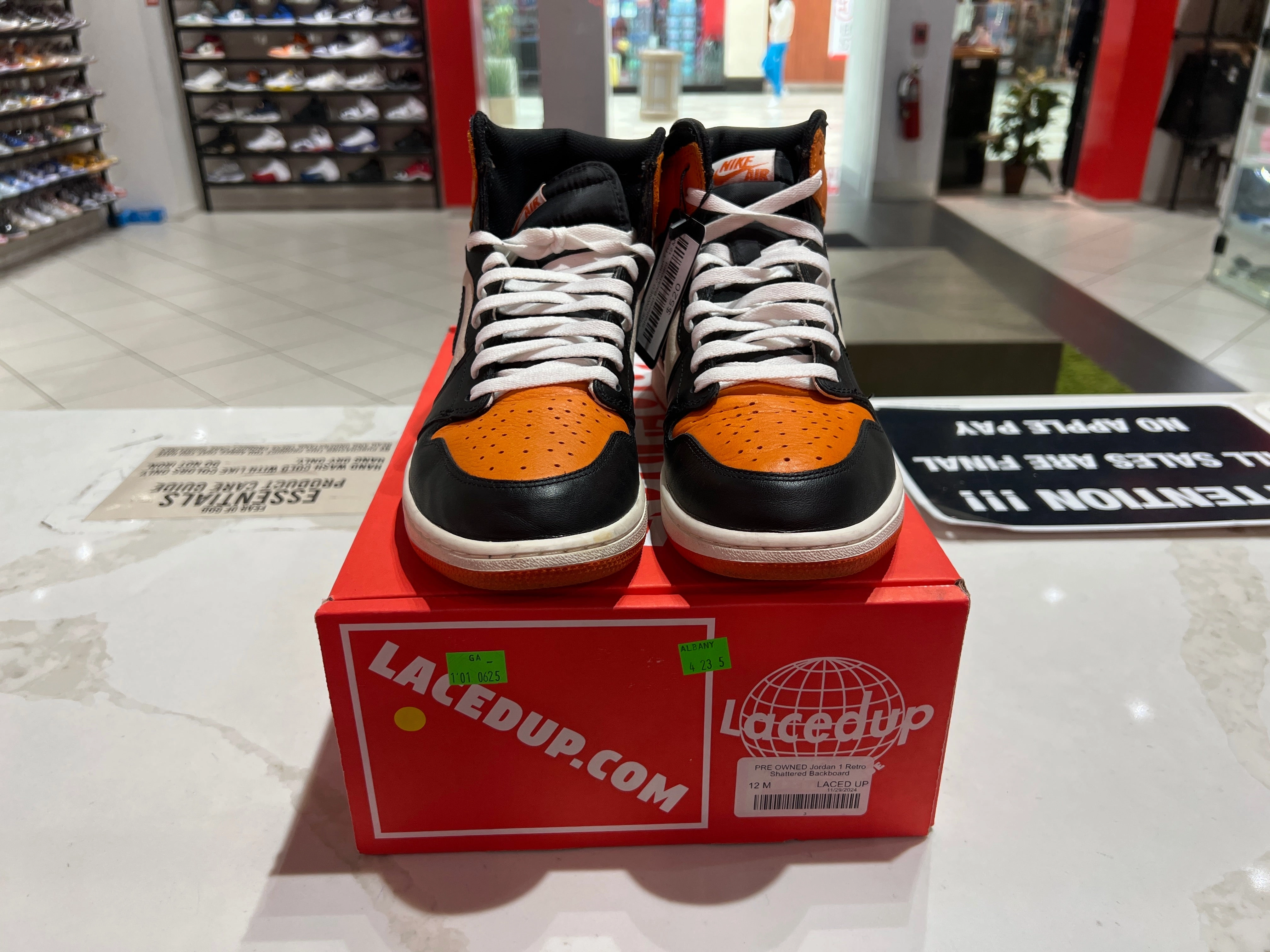 PRE OWNED Jordan 1 Retro Shattered Backboard