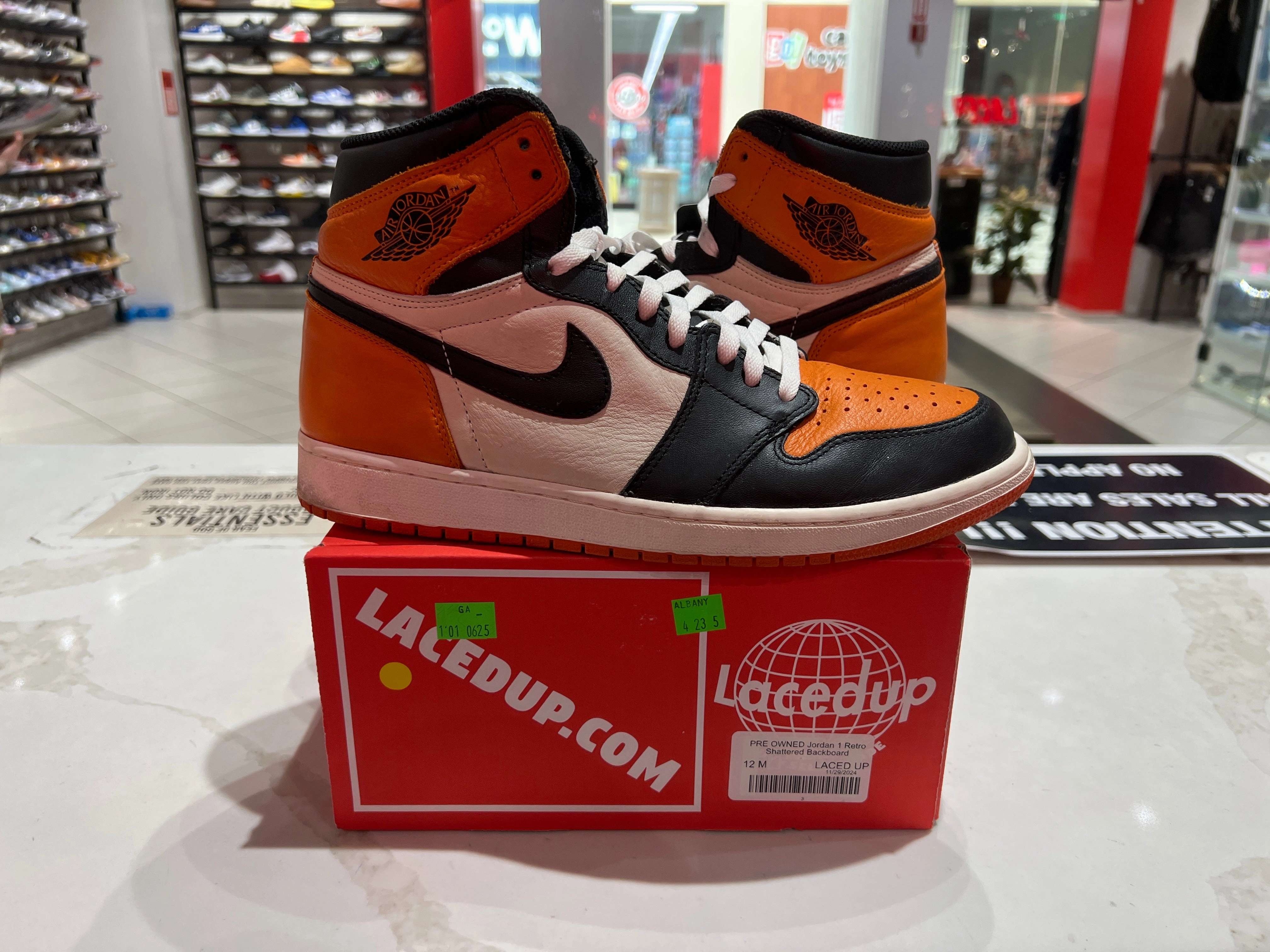 PRE OWNED Jordan 1 Retro Shattered Backboard