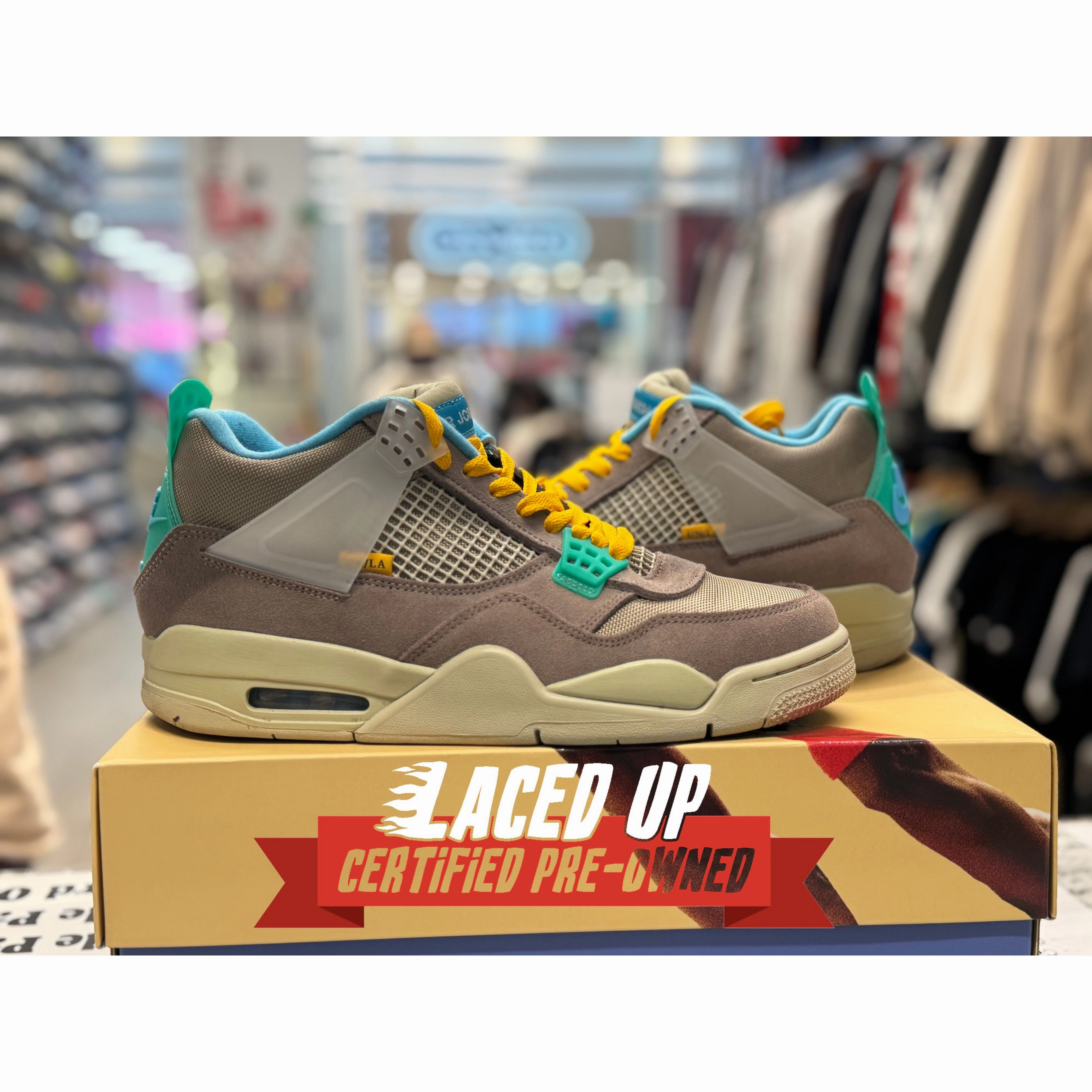 PRE OWNED  Jordan Retro 4 SP 30th Anniversary Union Taupe Haze