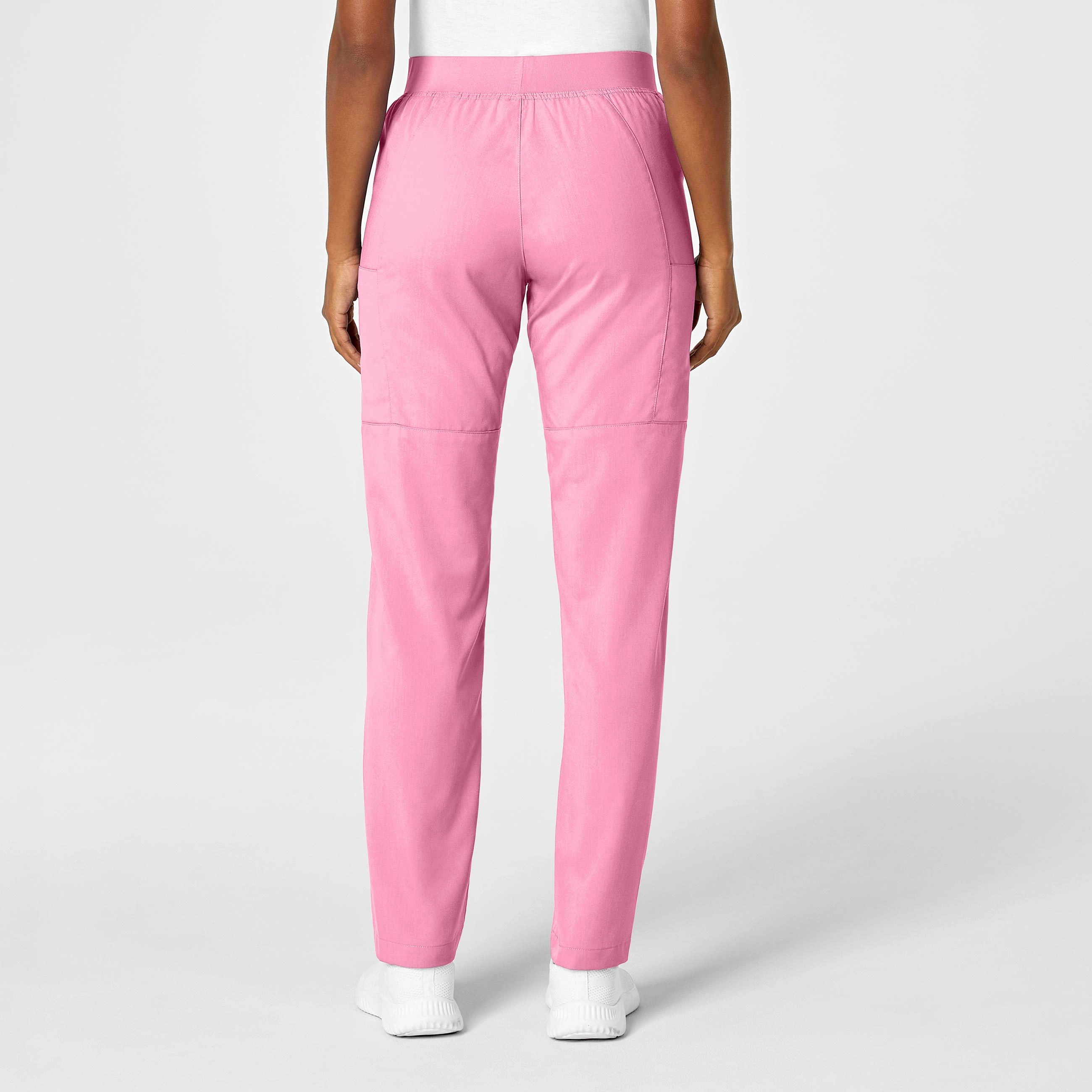 PRO Women's Knit Waist Cargo Scrub Pant - Pink Blossom