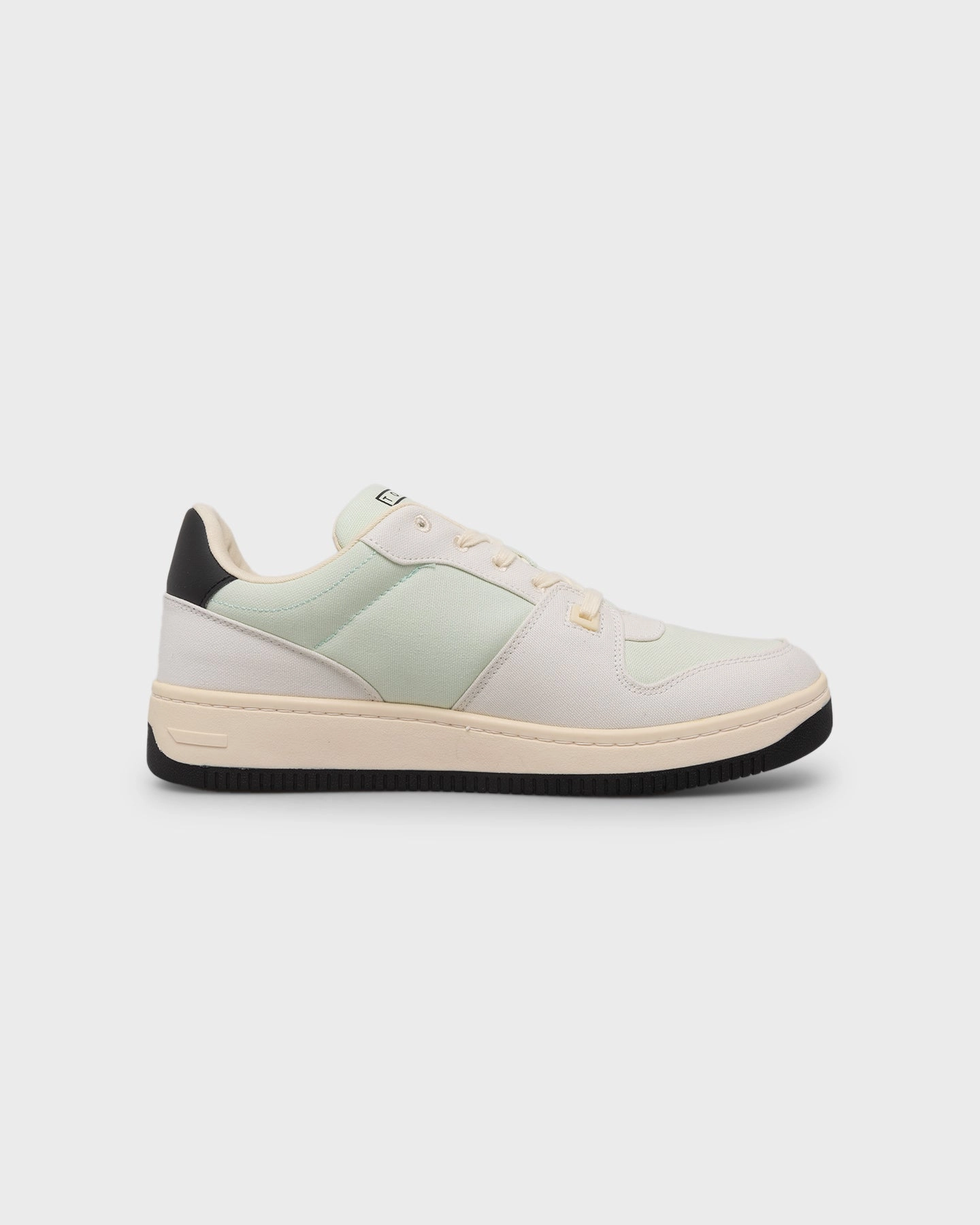 Tommy Jeans Basketball Canvas Mixed Texture Trainers Ivory