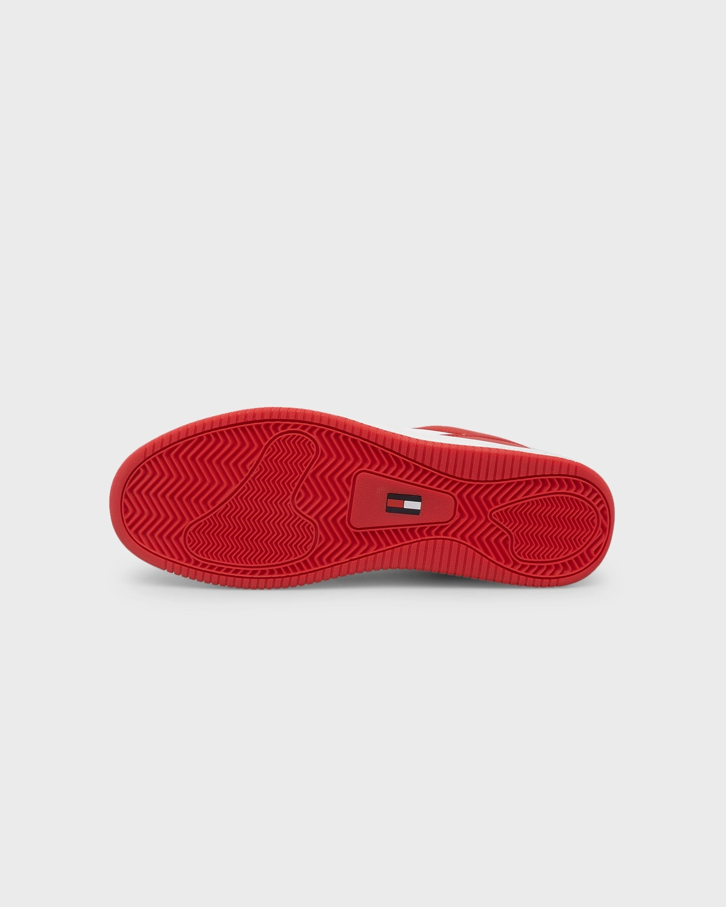 Tommy Jeans Basketball Leather Trainers Deep Crimson