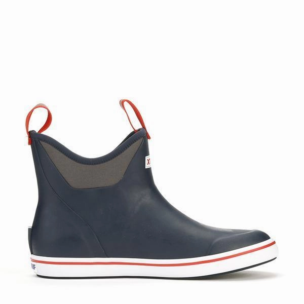 Xtratuf Men's 6" Ankle Deck Boots Navy/Red